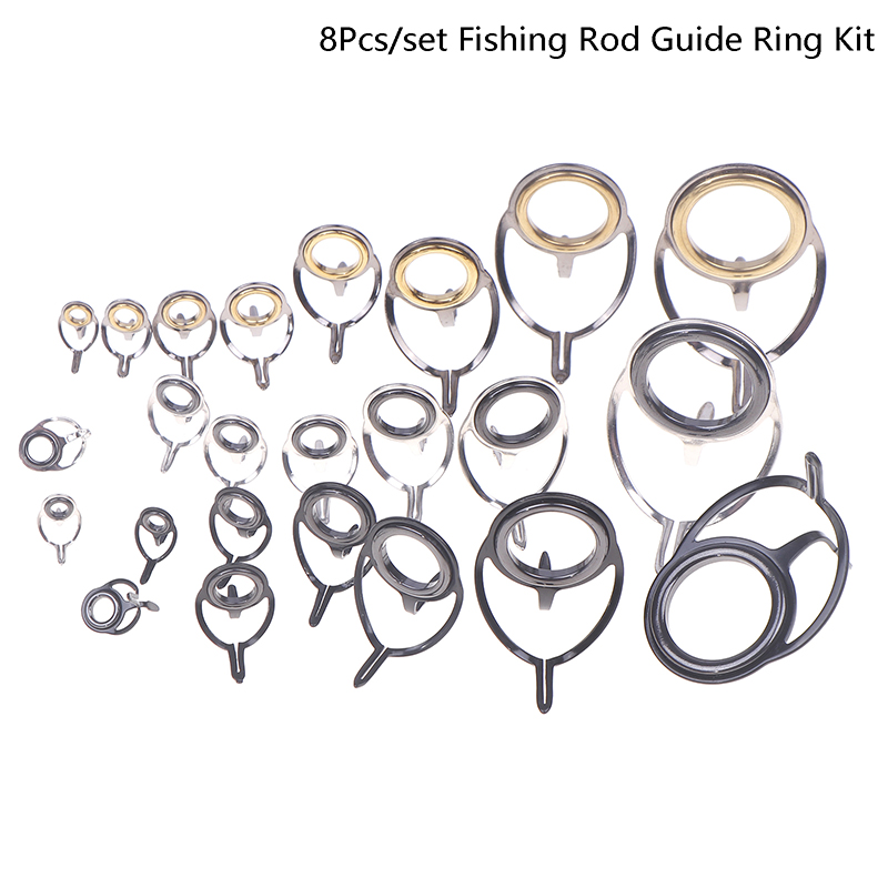 8Pcs Fishing Tackle Stainless  - Fishing Rod Guide Replacement review and price