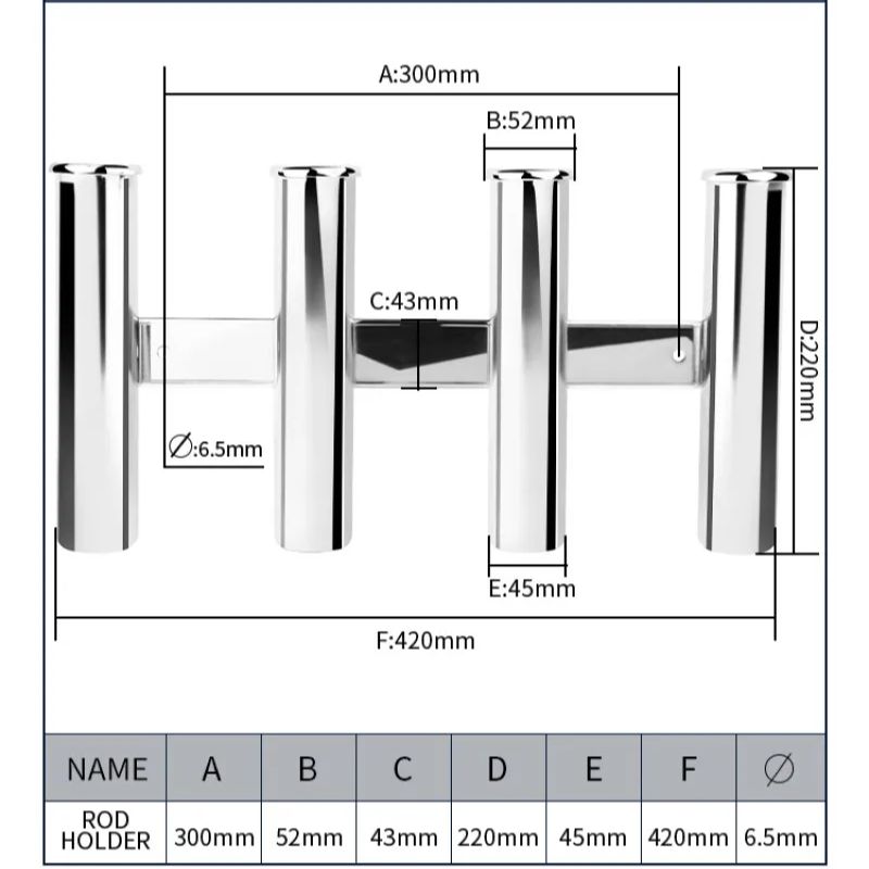 Stainless Steel 4 Tubes Rod Ho - Fishing Rod Boat review and price